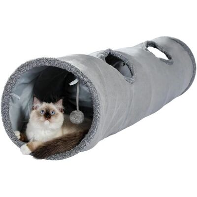 RNEMITERY - Leather-Look Cat Tunnel - Diámetro 30 cm - Longitud 130 cm - 2 agujeros - Cat Tunnel RNEMITERY - Leather-Look Cat Tunnel - Diámetro 30 cm - Longitud 130 cm - 2 agujeros - Cat Tunnel