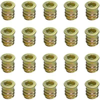 LANGRAY - Dado filettato M6x13 per mobili - Bronzo zincato - Dado LANGRAY - Dado filettato M6x13 per mobili - Bronzo zincato - Dado