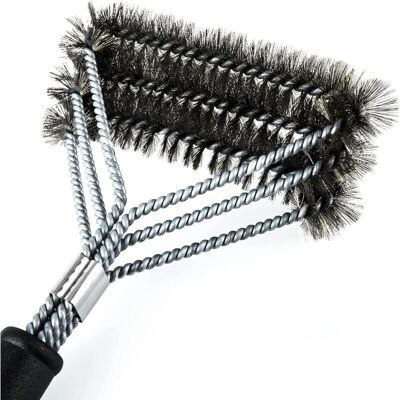 GOTRAYS - Brocha de barbacoa de acero inoxidable 3-en-1 - 45 cm - Barbecue Brush GOTRAYS - Brocha de barbacoa de acero inoxidable 3-en-1 - 45 cm - Barbecue Brush