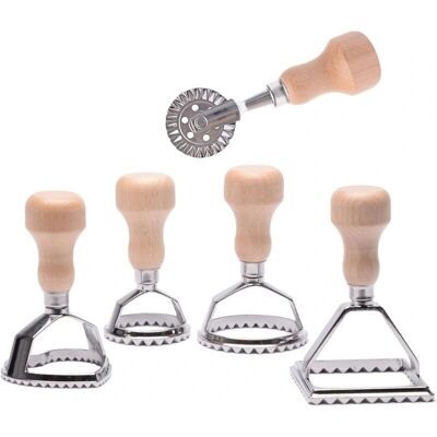 GOTRAYS - Ravioli Cutter Set - Mango de madera - Pasta GOTRAYS - Ravioli Cutter Set - Mango de madera - Pasta