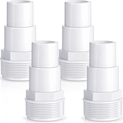 GOTRAYS - PVC Fittings 4-Piece - 1-1/2 in - 1-1/4 in - PVC pipe fittings GOTRAYS - PVC Fittings 4-Piece - 1-1/2 in - 1-1/4 in - PVC pipe fittings