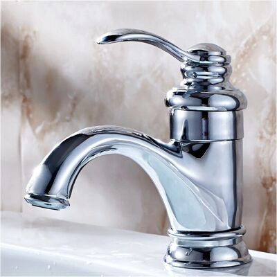 GOTRAYS - Miscelatore lavandino retrĂ² - Chrome - Monoforo bordo - Bathroom faucet GOTRAYS - Miscelatore lavandino retrĂ² - Chrome - Monoforo bordo - Bathroom faucet