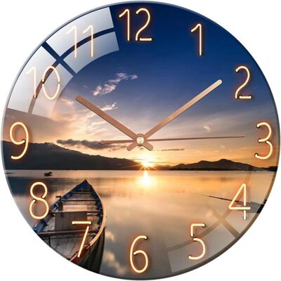 GOTRAYS - tempered glass - 30 cm - quartz silent wall clock GOTRAYS - tempered glass - 30 cm - quartz silent wall clock