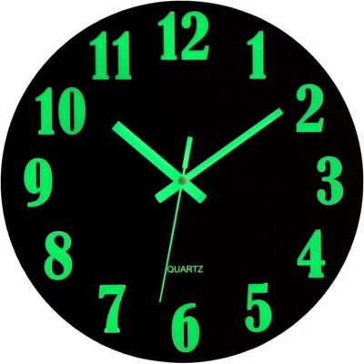 GOTRAYS - 30cm - Luminoso - MDF - Reloj de pared GOTRAYS - 30cm - Luminoso - MDF - Reloj de pared