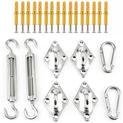 GOTRAYS - ShadeSailKit - 304Stainless - M6 - Shade Sail Hardware Kit GOTRAYS - ShadeSailKit - 304Stainless - M6 - Shade Sail Hardware Kit