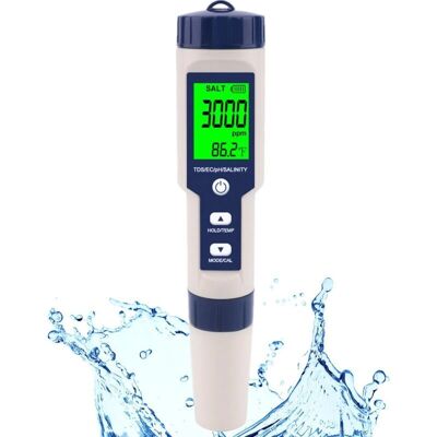 GOTRAYS - 5-in-1 - Salinidad pH Temp - Test de agua GOTRAYS - 5-in-1 - Salinidad pH Temp - Test de agua