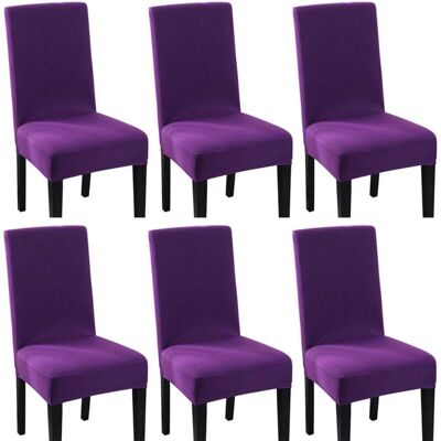 SERBIA - FoderaSediaElasticataSpandex - Purple - 6pc - Chair Cover SERBIA - FoderaSediaElasticataSpandex - Purple - 6pc - Chair Cover