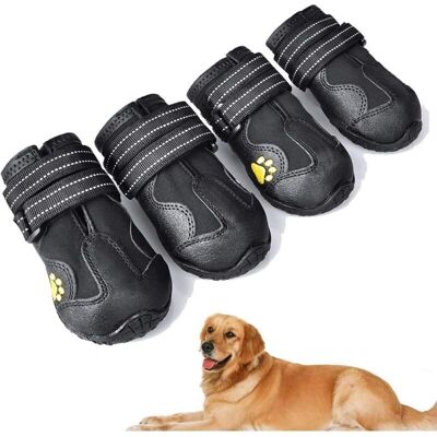 SERBIA - 4-Pack - Medium - Waterproof Leather - Dog Boots SERBIA - 4-Pack - Medium - Waterproof Leather - Dog Boots