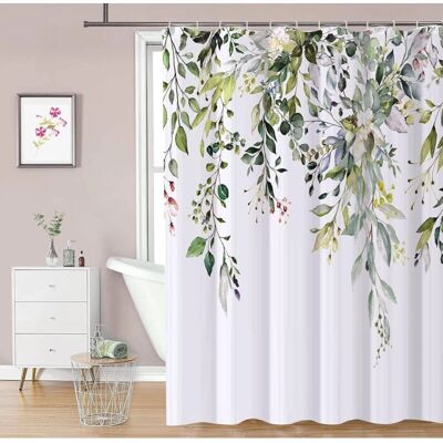 SERBIA - 12-Ganci - Floral - 180x180 cm - Shower Curtain SERBIA - 12-Ganci - Floral - 180x180 cm - Shower Curtain