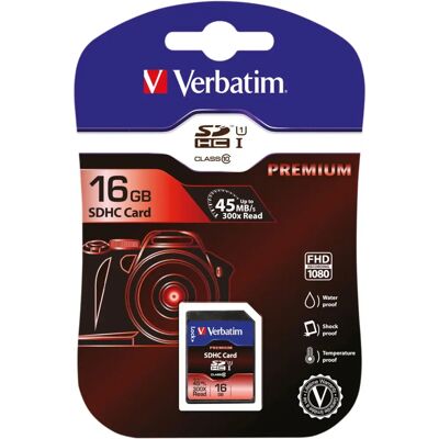 Verbatim 43962 16GB SDHC Klasse 10 Speicherkarte Verbatim 43962 16GB SDHC Klasse 10 Speicherkarte