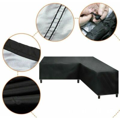 Linghhang Garden Furniture Cover L-Shape Waterproof Windproof - Furniture Cover Linghhang Garden Furniture Cover L-Shape Waterproof Windproof - Furniture Cover