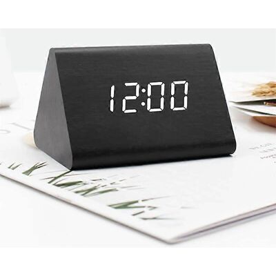 Sztxj Wooden LED Triangular Smart Clock - Clock Sztxj Wooden LED Triangular Smart Clock - Clock