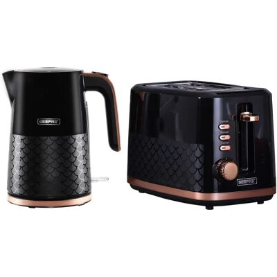 Geepas Geepas 1.7l Electric Kettle & 2 Slice Toaster - Kitchen Appliance Set Geepas Geepas 1.7l Electric Kettle & 2 Slice Toaster - Kitchen Appliance Set