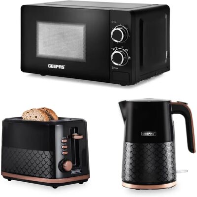 Geepas 700w Microwave, 1.7L Kettle & 2 Slice Toaster - Kitchen Appliances Geepas 700w Microwave, 1.7L Kettle & 2 Slice Toaster - Kitchen Appliances