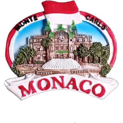 Monte Carlo Monaco Køleskabsmagnet - Rejsesouvenir Monte Carlo Monaco Køleskabsmagnet - Rejsesouvenir
