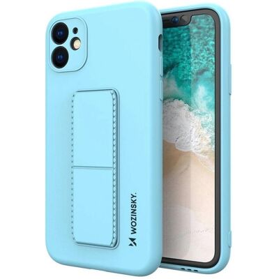 Coque en silicone bleue Wozinsky pour iPhone 12 - Support pliable Coque en silicone bleue Wozinsky pour iPhone 12 - Support pliable