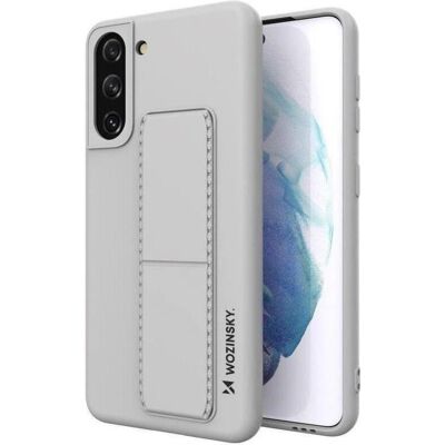 Wozinsky Galaxy S21+ 5G Šedý Kickstand Silikonové Pouzdro - Kryt na telefon Wozinsky Galaxy S21+ 5G Šedý Kickstand Silikonové Pouzdro - Kryt na telefon