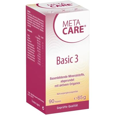 Meta Care Basic 3 - Unterstützt Säure-Basen-Gleichgewicht & Mineralien Meta Care Basic 3 - Unterstützt Säure-Basen-Gleichgewicht & Mineralien