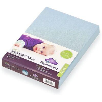 Träumeland Jersey Spannbetttuch - Babybett - Blau - Produkttyp Träumeland Jersey Spannbetttuch - Babybett - Blau - Produkttyp