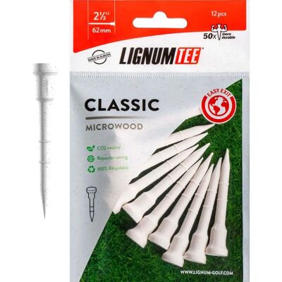 Lignum Longridge Golf Tees med treringer, hvit, 62mm - Golf Tees Lignum Longridge Golf Tees med treringer, hvit, 62mm - Golf Tees
