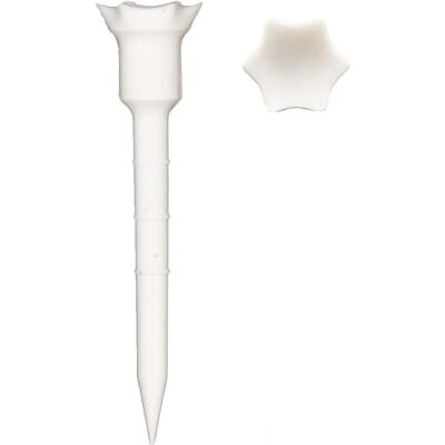 Lignum Tee 2 3/4" (72mm) Ecoline Star Golf Tees Pack de 12 Blancs Lignum Tee 2 3/4" (72mm) Ecoline Star Golf Tees Pack de 12 Blancs