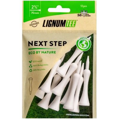 Lignum Hvite Golf Tees - 12 stk - 70mm - Miljøvennlig Lignum Hvite Golf Tees - 12 stk - 70mm - Miljøvennlig