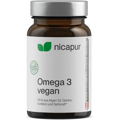 NICApur Omega-3 Veganer Mikroalgenöl - Vegansk Omega-3 Kapseln NICApur Omega-3 Veganer Mikroalgenöl - Vegansk Omega-3 Kapseln