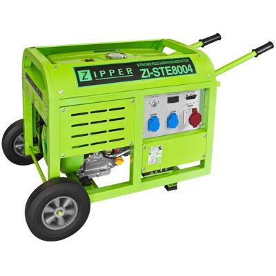 Generatore Zipper ZI-STE8004 - 7000 W Benzina, Nero Verde Generatore Zipper ZI-STE8004 - 7000 W Benzina, Nero Verde