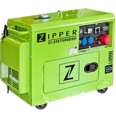 Zipper ZI-STE7500DSH Motor-Generator 5700W Hellgrün - Generator Zipper ZI-STE7500DSH Motor-Generator 5700W Hellgrün - Generator