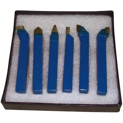 Holzmann - Herramientas para torno de metal - Juego de 6, 12mm altura Holzmann - Herramientas para torno de metal - Juego de 6, 12mm altura