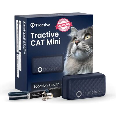 Tractive Mørk blå GPS Kat Mini - Virtuell innhegning & Helsevarsler - GPS-sporingsenhet Tractive Mørk blå GPS Kat Mini - Virtuell innhegning & Helsevarsler - GPS-sporingsenhet