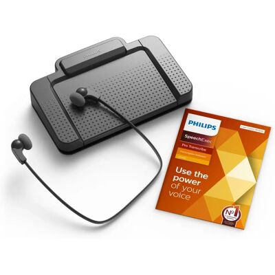 Philips LFH7277 Transkriptionsset - Ergonomischer Fußschalter, Kopfhörer, SpeechExec Software Philips LFH7277 Transkriptionsset - Ergonomischer Fußschalter, Kopfhörer, SpeechExec Software