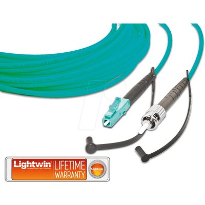 Lightwin High Quality Simplex Fiber Optic Cable - OM3 - LC to ST Lightwin High Quality Simplex Fiber Optic Cable - OM3 - LC to ST