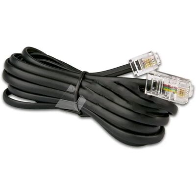 Wirewin Modell 8/4-6/4 Telefonkabel - 1m Schwarz Wirewin Modell 8/4-6/4 Telefonkabel - 1m Schwarz
