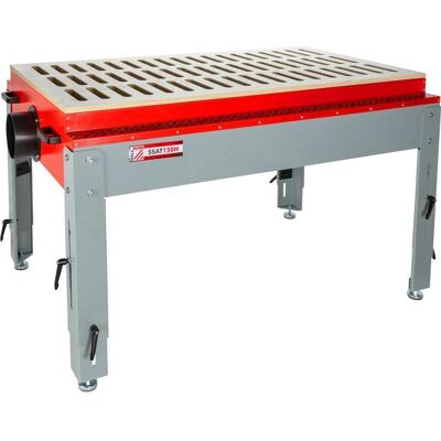 Mesa de Trabajo Holzmann para Extracción de Polvo de Madera - 157x105cm, Rojo y Gris Mesa de Trabajo Holzmann para Extracción de Polvo de Madera - 157x105cm, Rojo y Gris