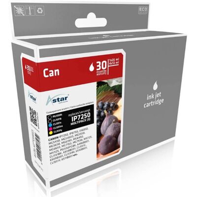 Pacchetto da 5 cartucce Astar - Compatibile con Canon PIXMA iP7250 Pacchetto da 5 cartucce Astar - Compatibile con Canon PIXMA iP7250