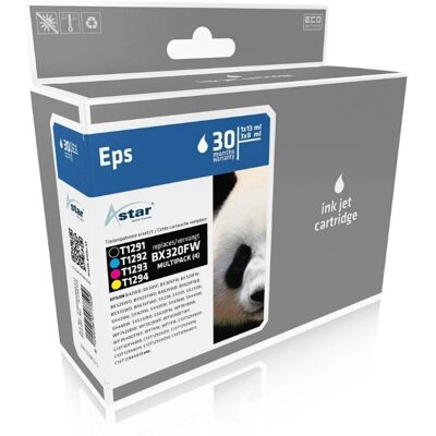 Astar - Confezione da 4 cartucce d'inchiostro - Nero, Ciano, Magenta, Giallo - per Epson Stylus Astar - Confezione da 4 cartucce d'inchiostro - Nero, Ciano, Magenta, Giallo - per Epson Stylus