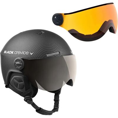 Casque de Ski Black Crevice Arlberg avec 2 Visières - Casque de Ski - Publicité Casque de Ski Black Crevice Arlberg avec 2 Visières - Casque de Ski - Publicité