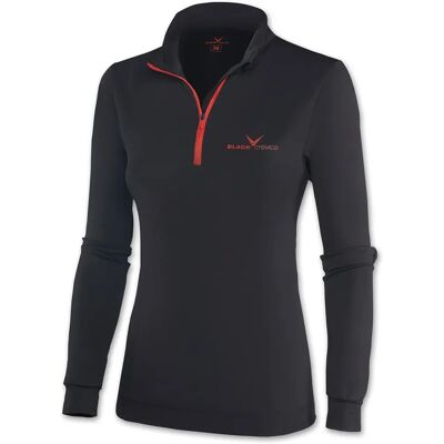 Black Crevice Pull à Ski pour Femmes avec Zip - Ski Jumper Black Crevice Pull à Ski pour Femmes avec Zip - Ski Jumper