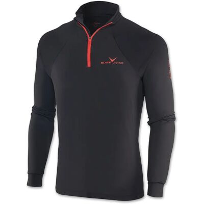 Black Crevice Zipper Ski Shirt - Ski Wear Black Crevice Zipper Ski Shirt - Ski Wear