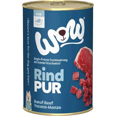 Nourriture humide WOW.Pur - Bœuf, 400g Nourriture humide WOW.Pur - Bœuf, 400g