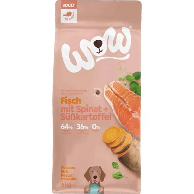 Comida para perros WOW.Pet WDA6000FI - Pescado, Espinaca, Batata - 6kg Comida para perros WOW.Pet WDA6000FI - Pescado, Espinaca, Batata - 6kg