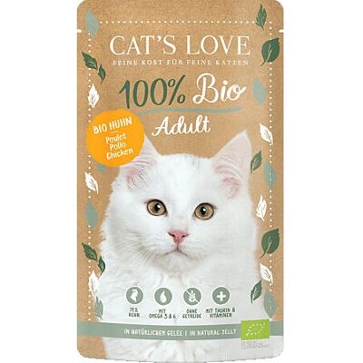 Wilgotne jedzenie dla kota Cat's Love Bio - Kurczak, 100 g Wilgotne jedzenie dla kota Cat's Love Bio - Kurczak, 100 g