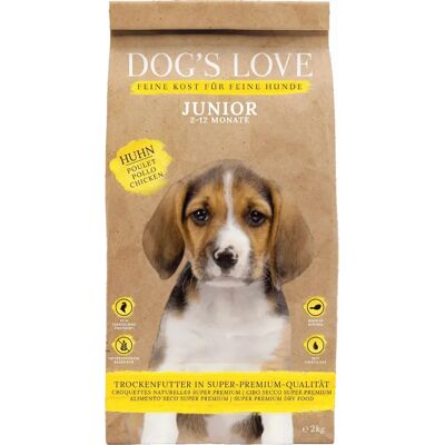 Dog's Love Junior Huhn - Trockenfutter für Welpen 12kg Dog's Love Junior Huhn - Trockenfutter für Welpen 12kg