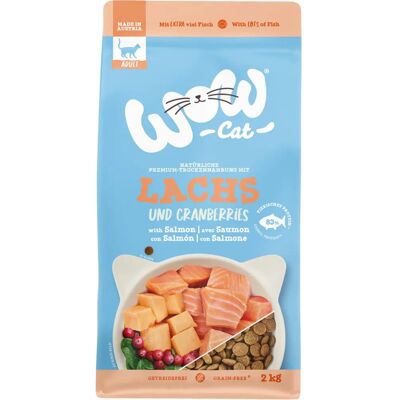 Wow Cat Comida para Gatos Adultos con Salmón - Alta en Proteínas, Sin Cereales Wow Cat Comida para Gatos Adultos con Salmón - Alta en Proteínas, Sin Cereales