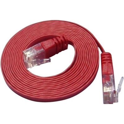 Câble réseau Wirewin Slim Cat6 UTP - 15m - Rouge - Publicité Câble réseau Wirewin Slim Cat6 UTP - 15m - Rouge - Publicité
