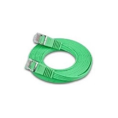 Cavo Ethernet Cat 6 Slim - Piatto, Schermato, 10m - Verde Cavo Ethernet Cat 6 Slim - Piatto, Schermato, 10m - Verde