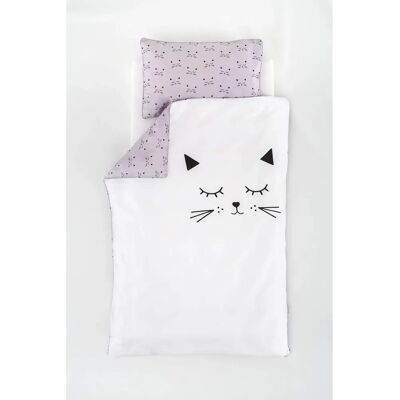 Literie bébé Schmusekatze - Draps doux avec motif de chat Literie bébé Schmusekatze - Draps doux avec motif de chat