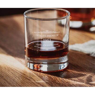 Verre à whisky personnalisé avec année - Cadeau pour lui, ami, père - Publicité Verre à whisky personnalisé avec année - Cadeau pour lui, ami, père - Publicité