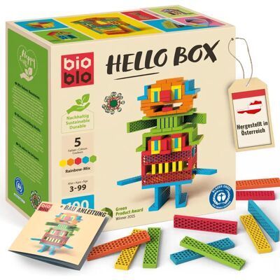 Bioblo Hello Box Rainbow-Mix - Zabawka konstrukcyjna Bioblo Hello Box Rainbow-Mix - Zabawka konstrukcyjna
